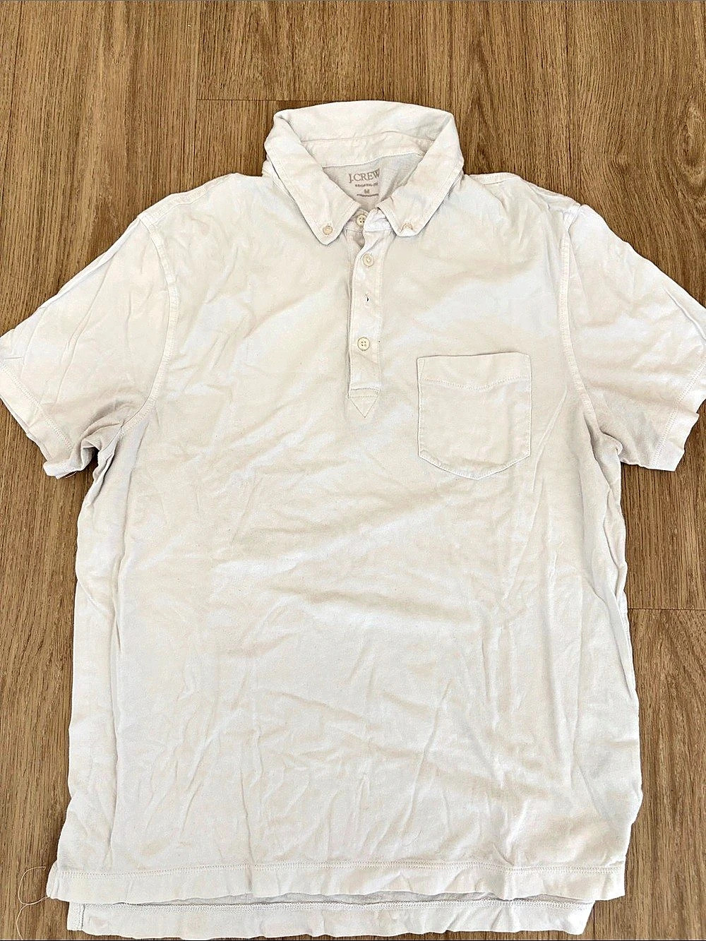 J.Crew Pocket Polo Shirt Cream Medium